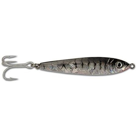 Got-Cha Jigfish Lure, 3 12, 2 Oz, 10 Treble Hook BlackSilver Tiger JF2-BTS